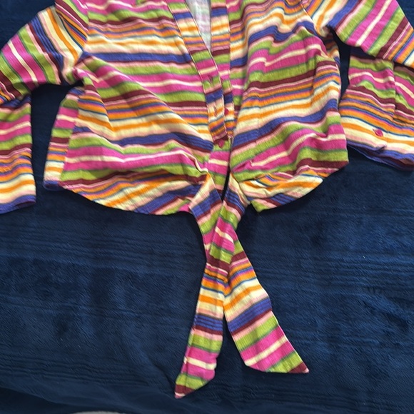 Colorful Striped Button-Up Shirt - Picture 4 of 5